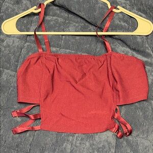 Bozzolo Red Strappy Crop Top